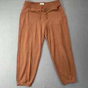 prAna Cozy Up Ankle Pants Roux Heather Burnt Orange Size Large Joggers Lounge